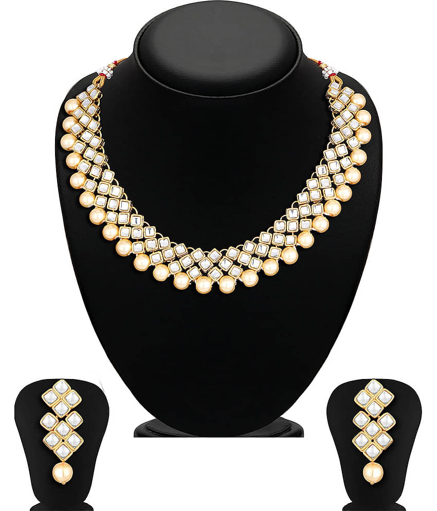 Sukkhi Gold Alloy Necklace Set ( Pack of 1 ) view 2