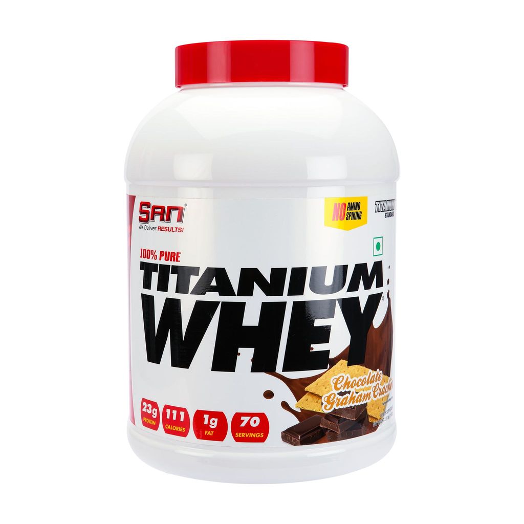 San Nutrition 100% Pure Titanium Whey Protein Powder | 23g protein | Concentrate & Isolate |