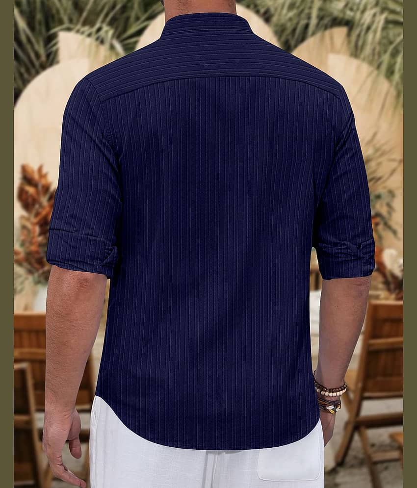 Nofilter Silk Striped Regular Kurta For Men ( Beige ) view 2