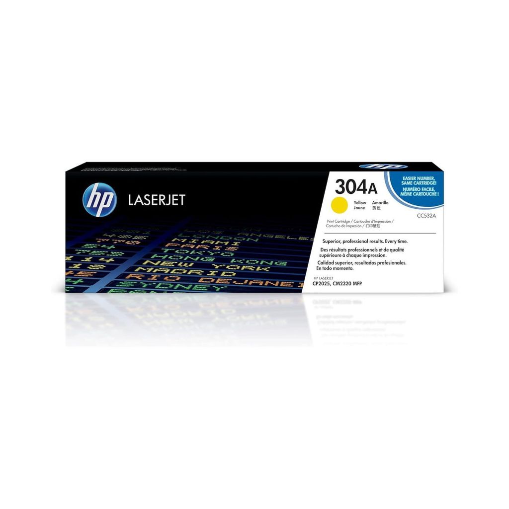 HP 304A Yellow Original LaserJet Toner Cartridge (CC532A) view 2