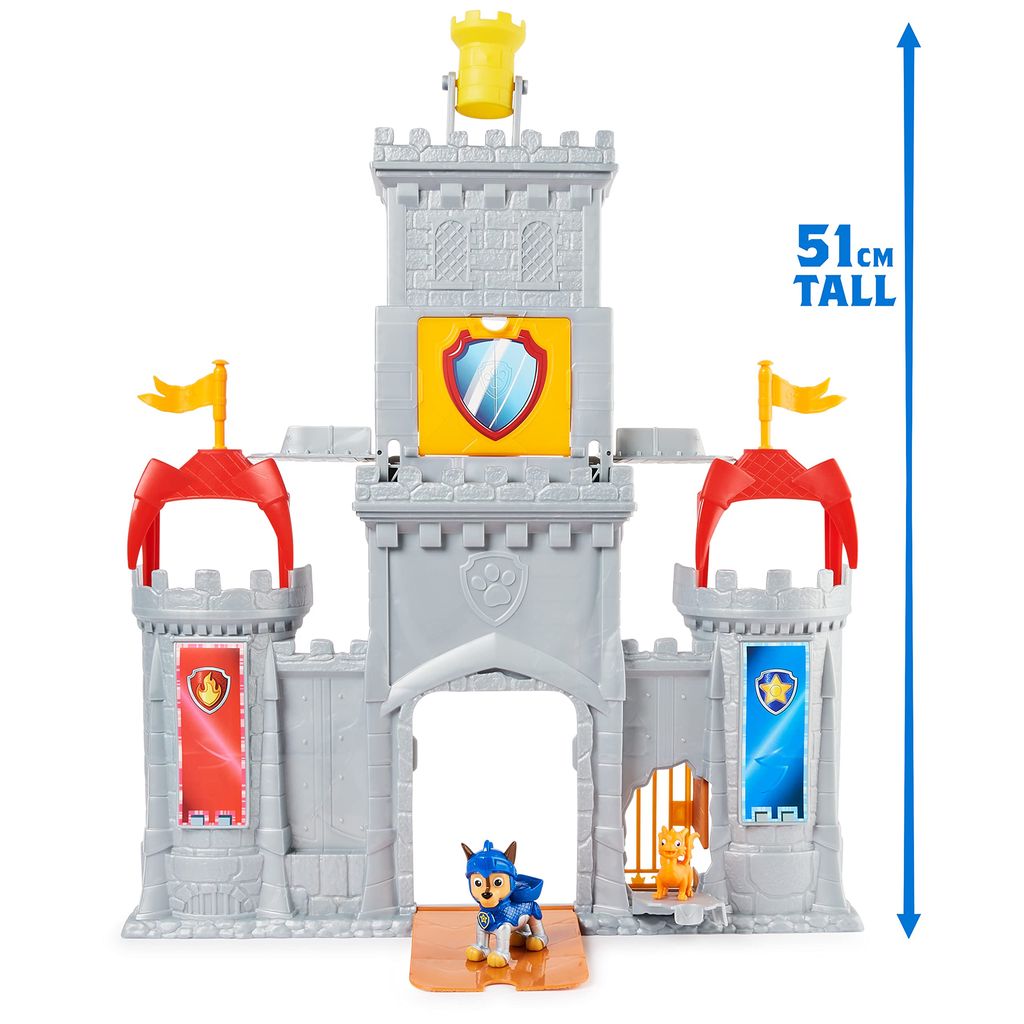 Paw Patrol Chase Rescue Knights Castle HQ Transforming 11 Pcs Playset with Chase and Mini Dragon Draco Action Figures|Roleplay Toy|Pretend Play Toy|Made in India for Kids Ages 3 and up view 2