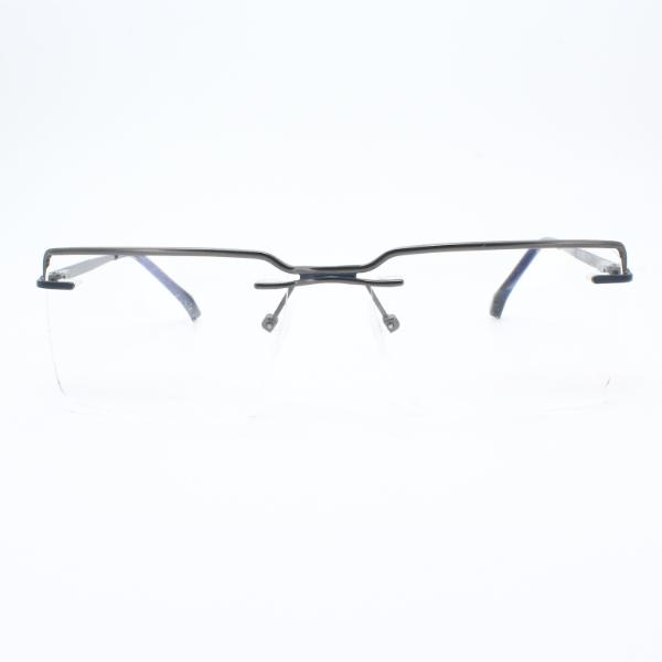 Lensoz Elite X Luxe Rimless Rectangle - Narrow - Gunmetal view 2