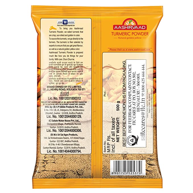 Aashirvaad Turmeric Powder 500 Gms view 2
