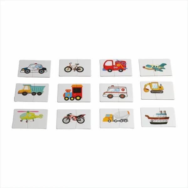 2pcs Vehicles Puzzles-24 pcs Set | Wooden Educational Toys For Kids - D’bebé view 2