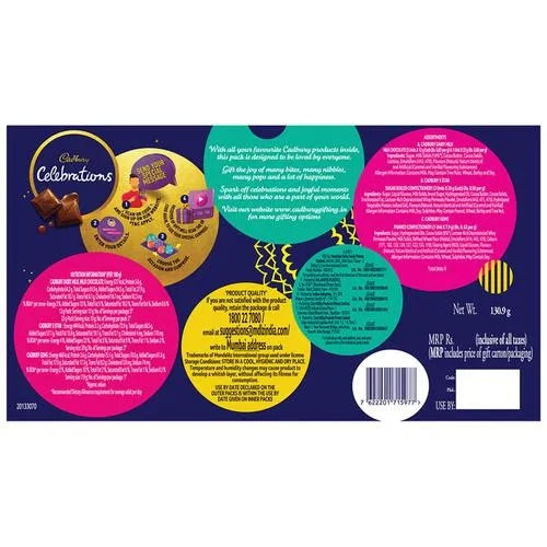 Cadbury Celebrations Gift Pack Assorted Chocolates, 130.9 gm view 2