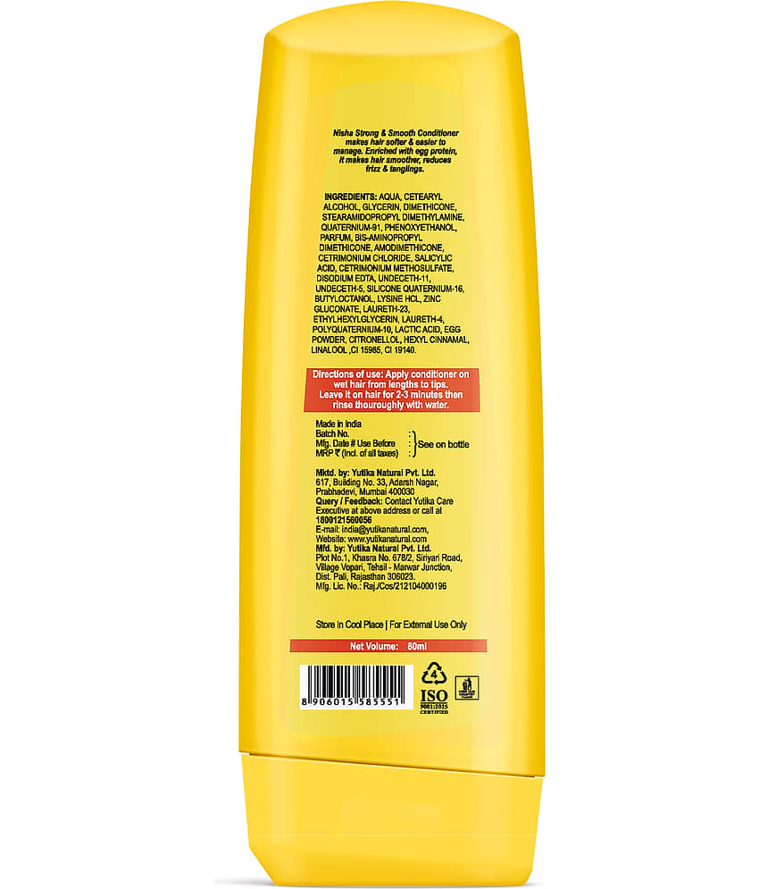Nisha Conditioner for Strong & Smooth Hair, Egg Protein Conditioner for Dry and Frizzy Hair 80ml Pack of 3 (Bottle) view 2