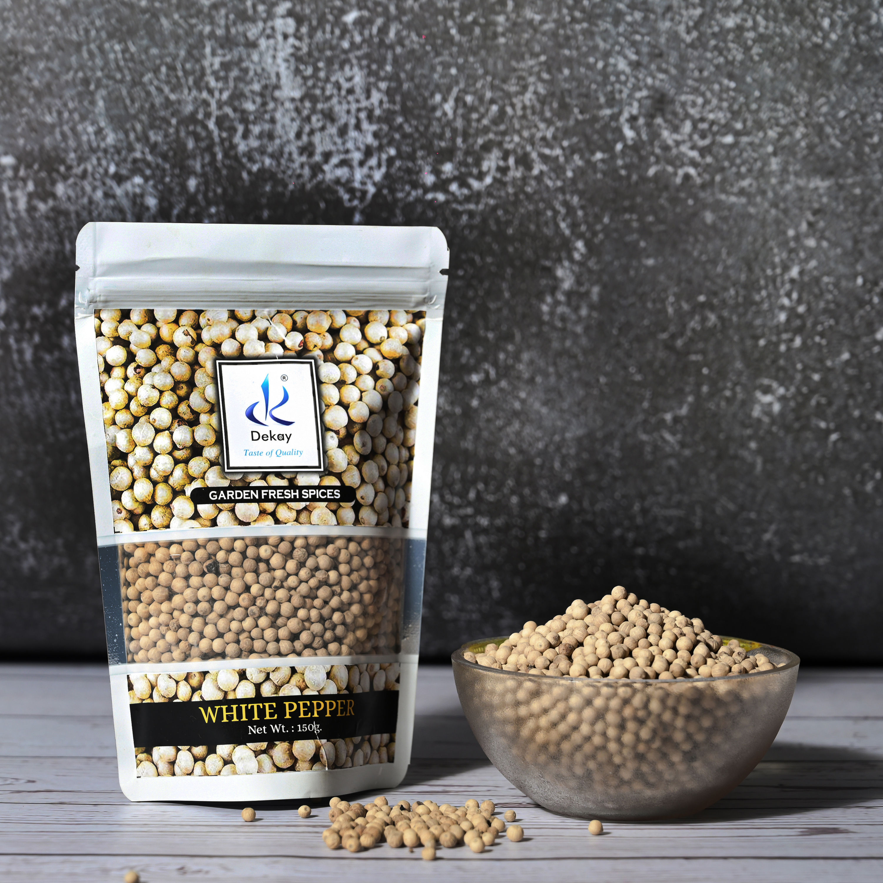 Dekay India White Pepper, 150 gm