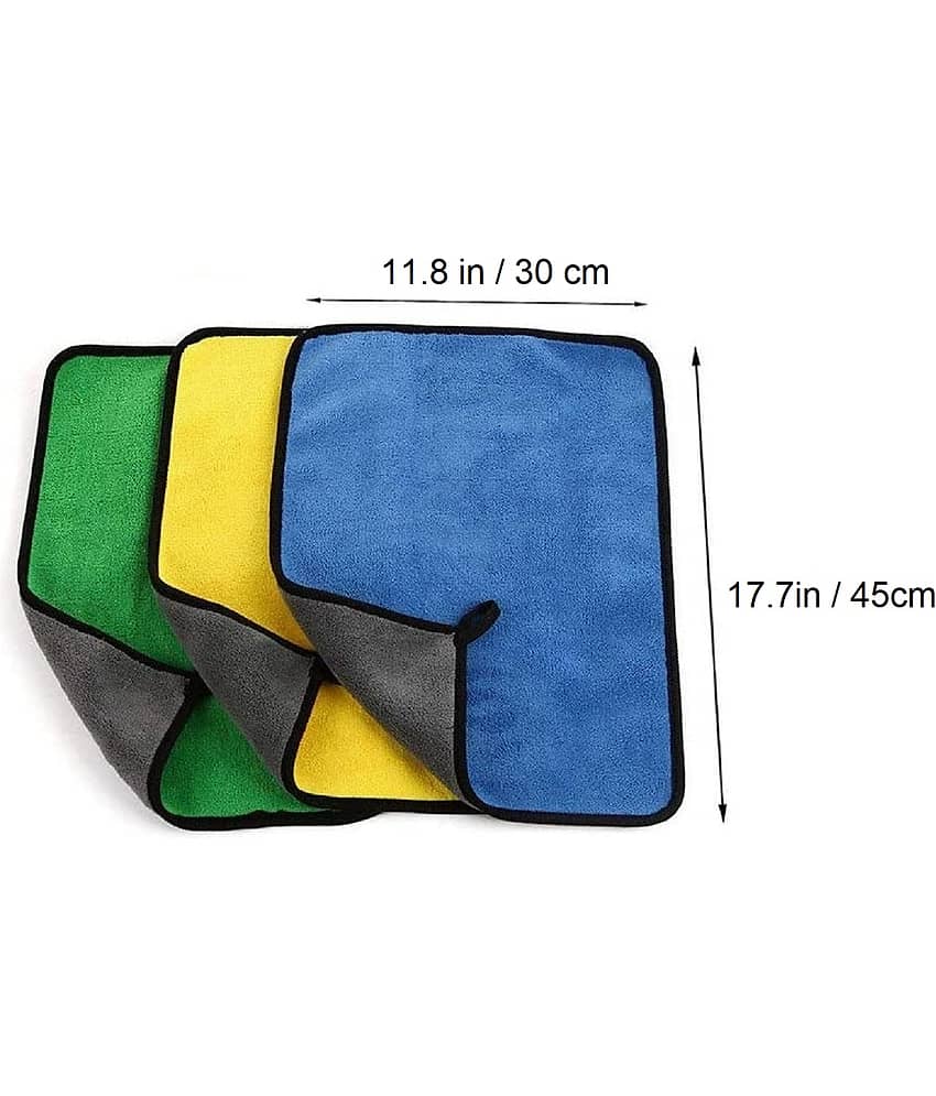 Penyan™ Heavy Microfiber Cloth 800 GSM, Size 30 x 45 cm, Pack of 5, for Car Cleaning and Detailing, Double Sided, Extra Thick Plush Microfiber Towel Lint-Free view 2