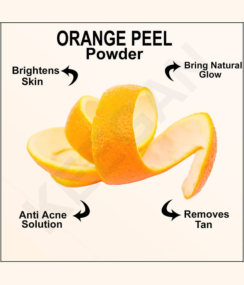 Keegan Natural Lemon Peel Powder,Orange Peel Powder,Rose Petal Powder,Kasturi Haldi Powder,Multani Mitti Powder,Sandalwood Powder Combo For Face & Skin Care | Each 50gram(300g) view 2