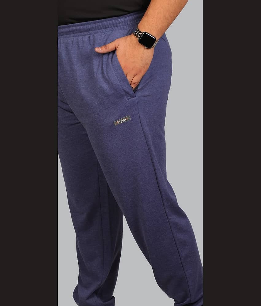 Xmex - Blue Cotton Blend Men's Trackpants ( Pack of 1 ) view 2