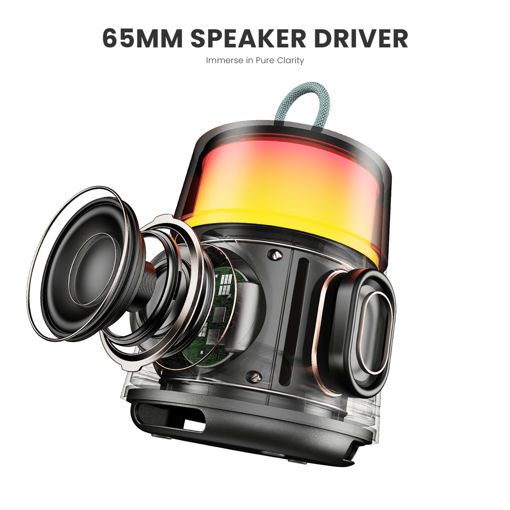 Cellecor CLB-80 BOOM | 10 Hr Playtime | BT-v5.3 | 2600mAH | Water Resistant 10 W Bluetooth Speaker- Black view 2