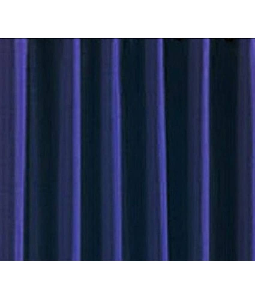 N2C Home Solid Semi-Transparent Eyelet Curtain 5 ft ( Pack of 2 ) - Blue view 2