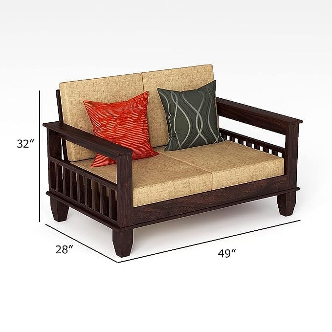 Wooden 2 Seater Sofa Set for Living Room view 2