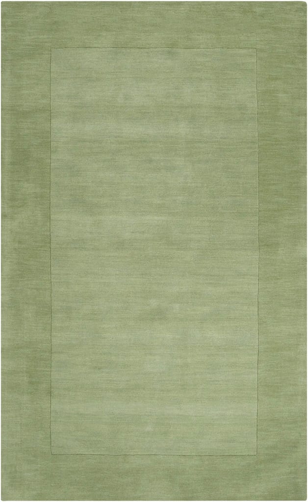 Hand Loomed Mystique Light Green Wool Rug view 2