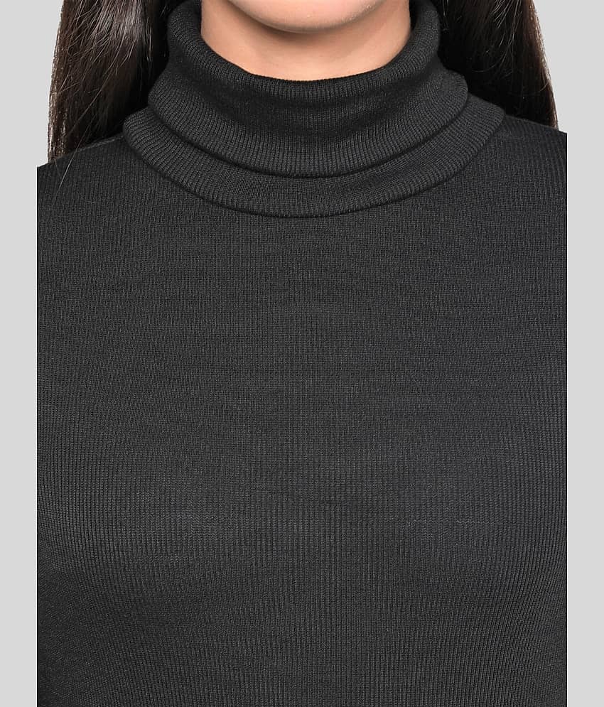 NUEVOSDAMAS Cotton Black Pullovers - Single view 2