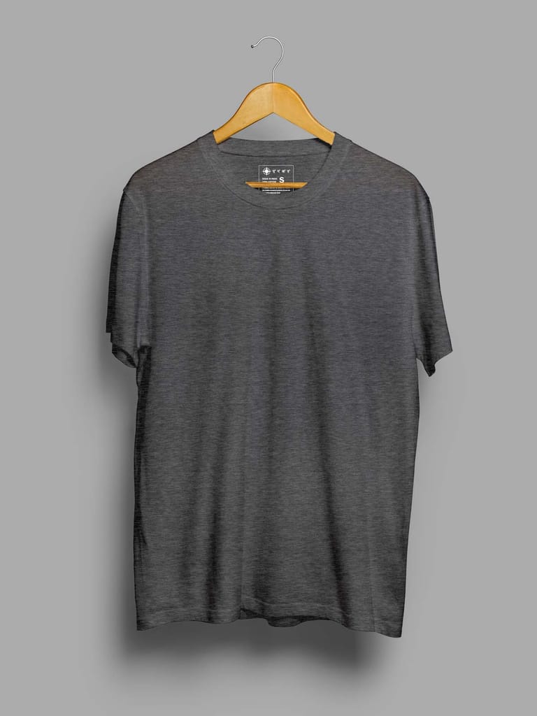 Dark Grey Melange | Plain T shirt view 2