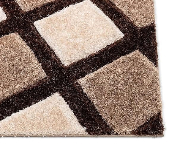 Global Home Modern Geometric 3D Textured Thick and Soft Shaggy Fur Rug & Carpet ( 4 x 6 Feet ) view 2