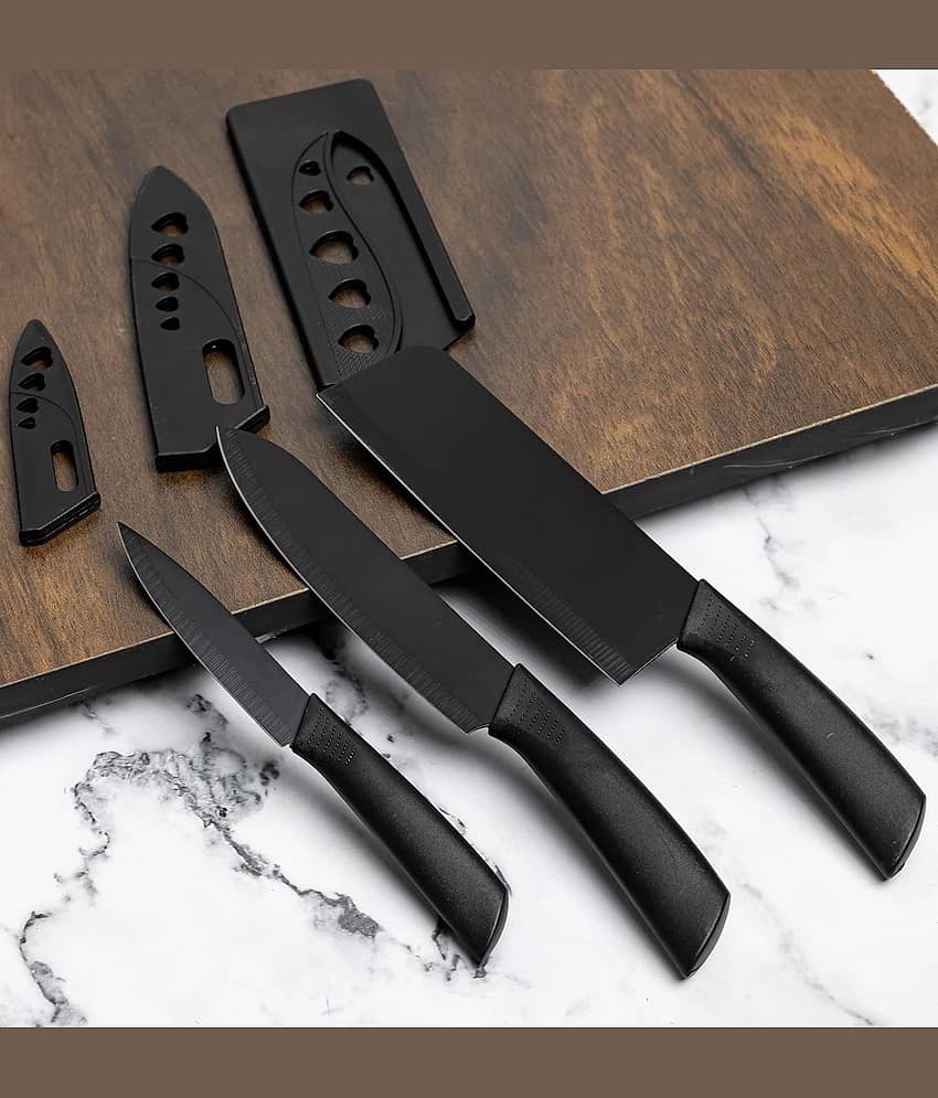 Stainless Steel 3 Pieces Chef Knife Set.Meat Knife with Sharp Blade with Ergonomic Handle for Home Kitchen and Restaurant view 2