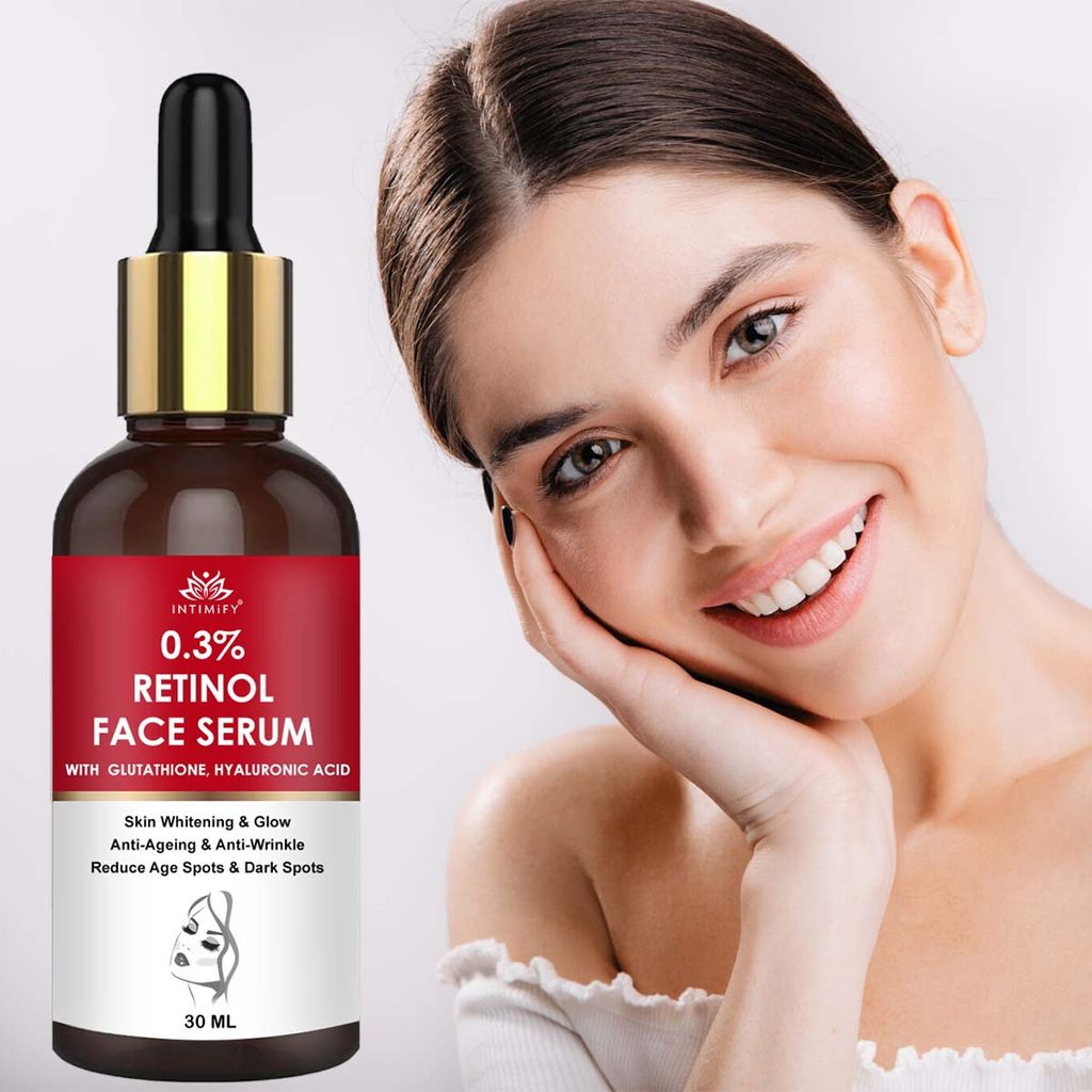 Intimify 0.3% Retinol Face Serum, for Skin Brightening, skin brightening serum, face serum, anti acne serum, 30 ml view 2