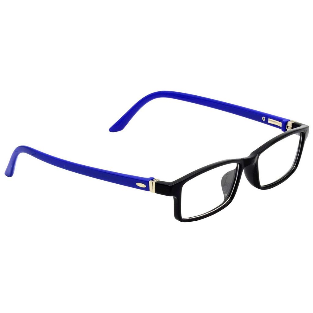 Hrinkar Zero Power Computer Glasses for Office Use with Eye Protection Blue Light Filter for Men & Women | Blue and Black | HBCT-FRM-BK-BU-18 view 2