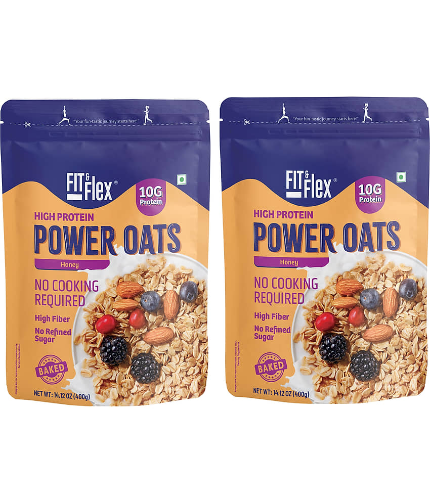 Fit & Flex Honey Power Oats, Pack of 2 (400 gm each)