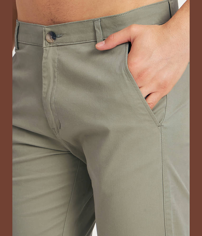 RAGZO Regular Flat Men's Chinos - Light Green ( Pack of 1 ) view 2