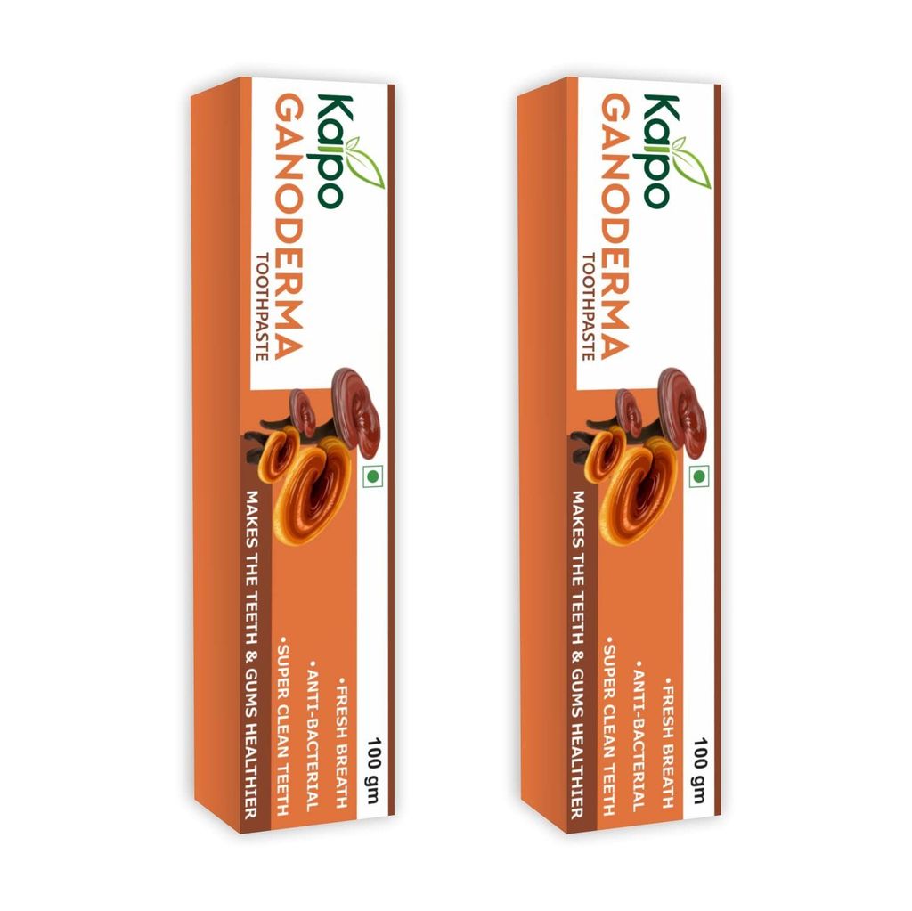 Kaipo Ganoderma Toothpaste - Fresh breath, Anti-Bacterial, Super Clean Teeth, Makes Teeth and Gums Healthier : 100gms : Pack of 2 view 2