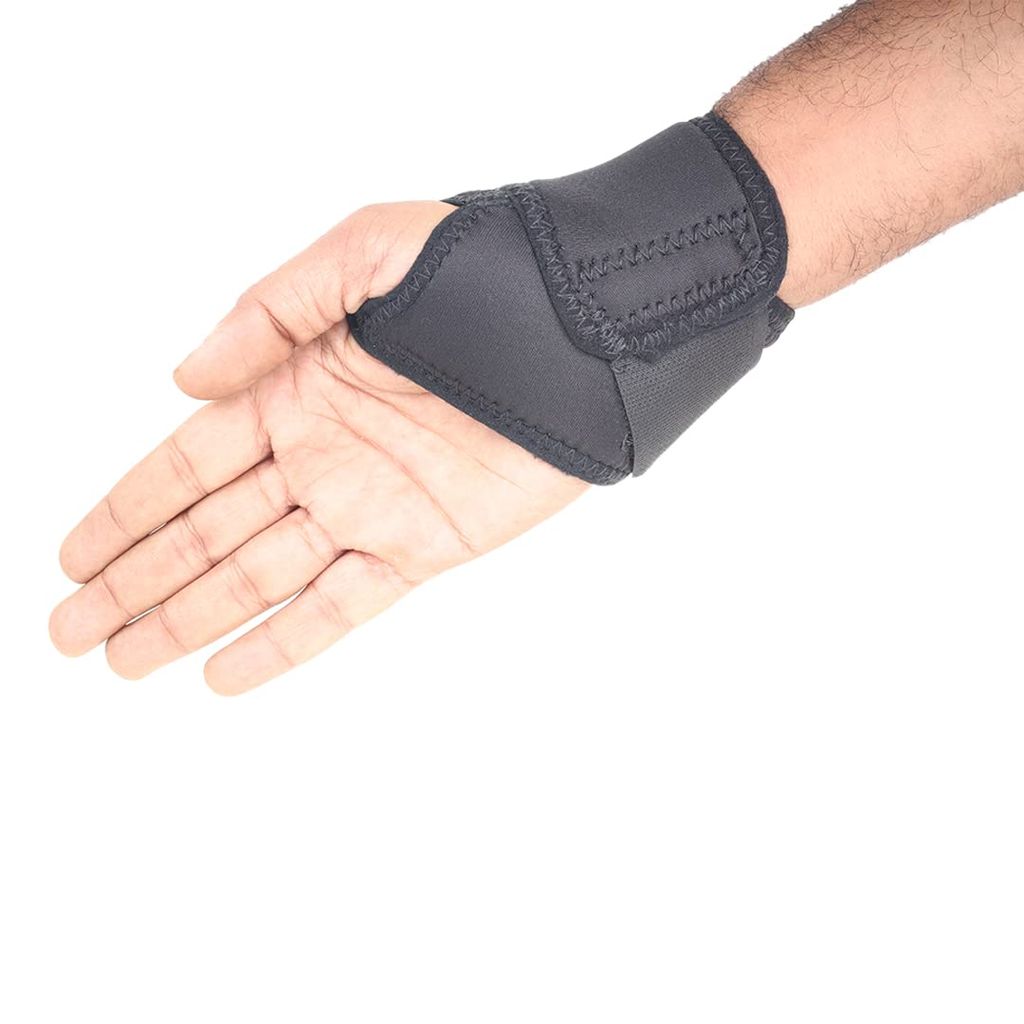 FAIRBIZPS Wrist Splint Support Brace for Right & Left Hand | Universal Size for Men & Women | Fracture Protection & Gym Wrist Support | Adjustable Hand Belt (Black) view 2