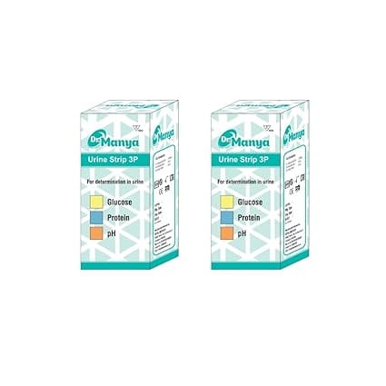 Wellness Advanced 3-in-1 Urine Health Test Strips Combo Pack | Glucose, Protein & pH Monitoring | 2 Bottles with 200 Total Urinalysis Strips view 2