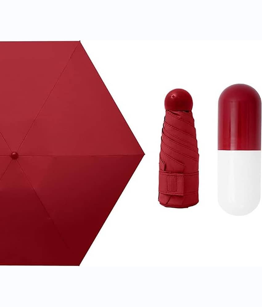 THRIFTKART Maroon 1 Fold Umbrella view 2