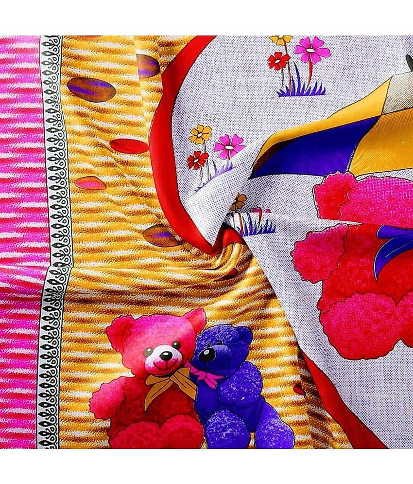 Cosito Cotton 1 Double Bedsheet with 2 Pillow Covers ( Pink ) view 2