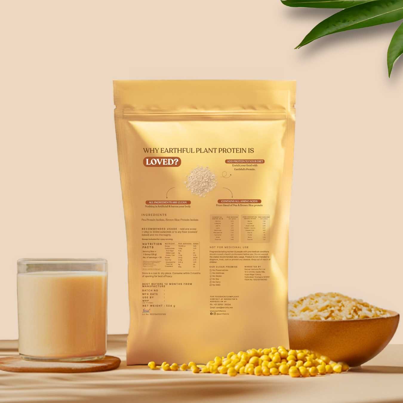 Earthful Honest Plant Protein - Unflavoured view 2