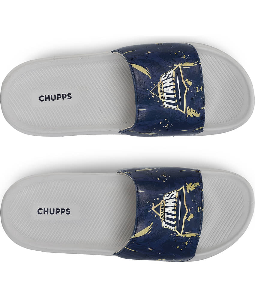 CHUPPS Navy Men's Slide Flip Flop view 2