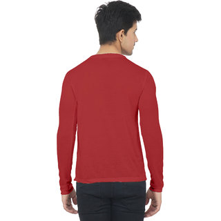 Red color Full sleeve tiger t printed tshirt view 2