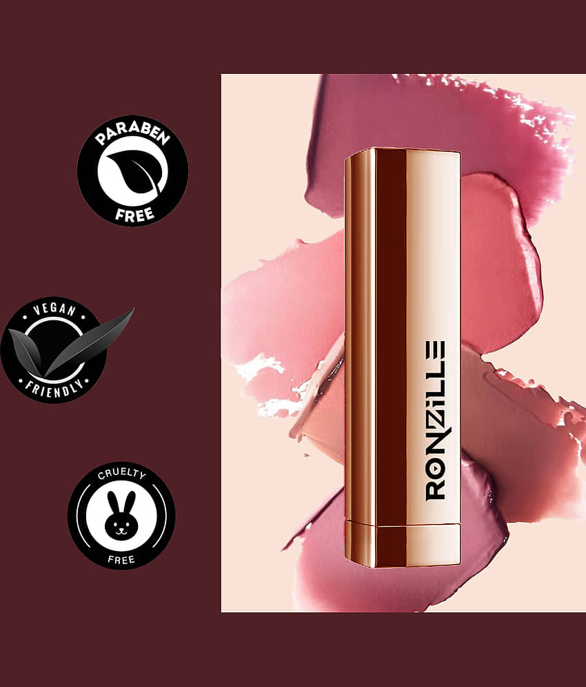 Ronzille Bubblegum Pink Matte Lipstick 4.5 view 2