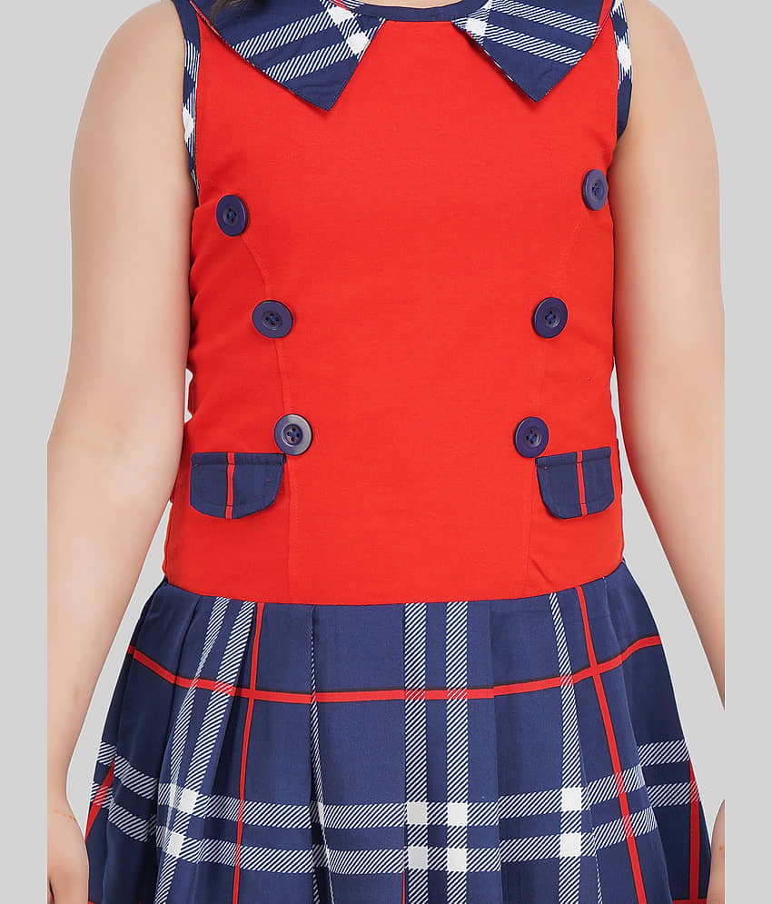 Being Naughty Cotton Blend Frock For Girls ( Pack of 1 , Blue ) view 2