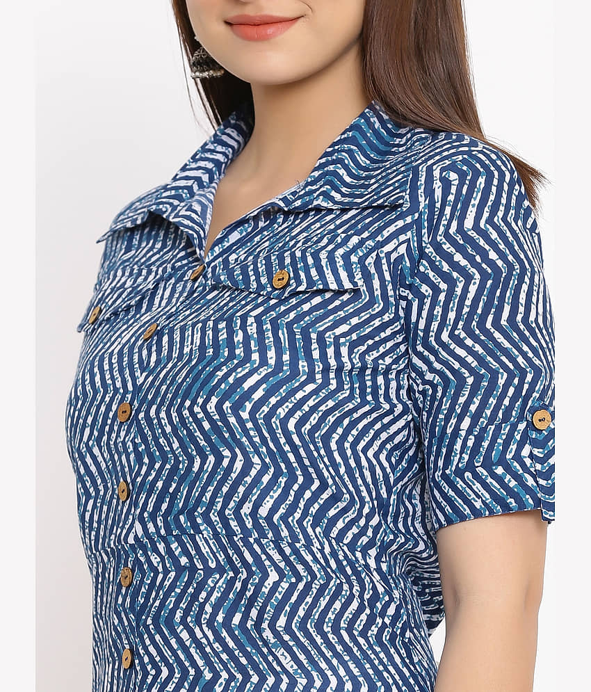 NeshamaKurti - Grey Rayon Women's Front Slit Kurti ( Pack of 1 ) view 2