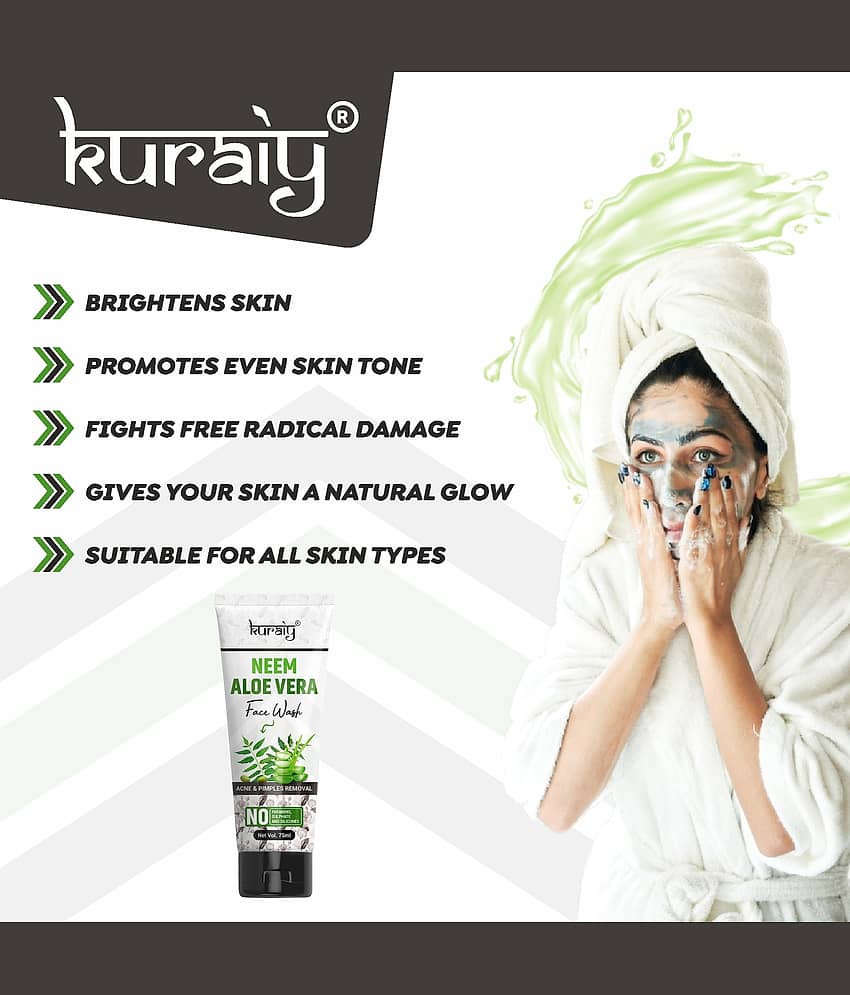 KURAIY Face Wash Soothing Clear Calming Facial Cleanser 75ml pack of 2 view 2