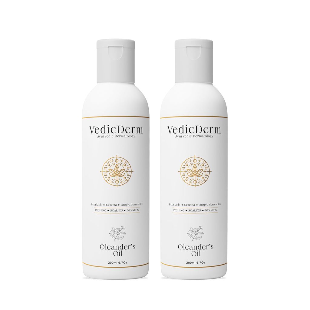 VEDICDERM Psoriasis Skin Care Oil Natural, Steroid-Free Formula for Dry, Itchy, and Flaky Skin Helps Soothe Irritation, Redness, & Promote Hydration, Suitable for Daily Use