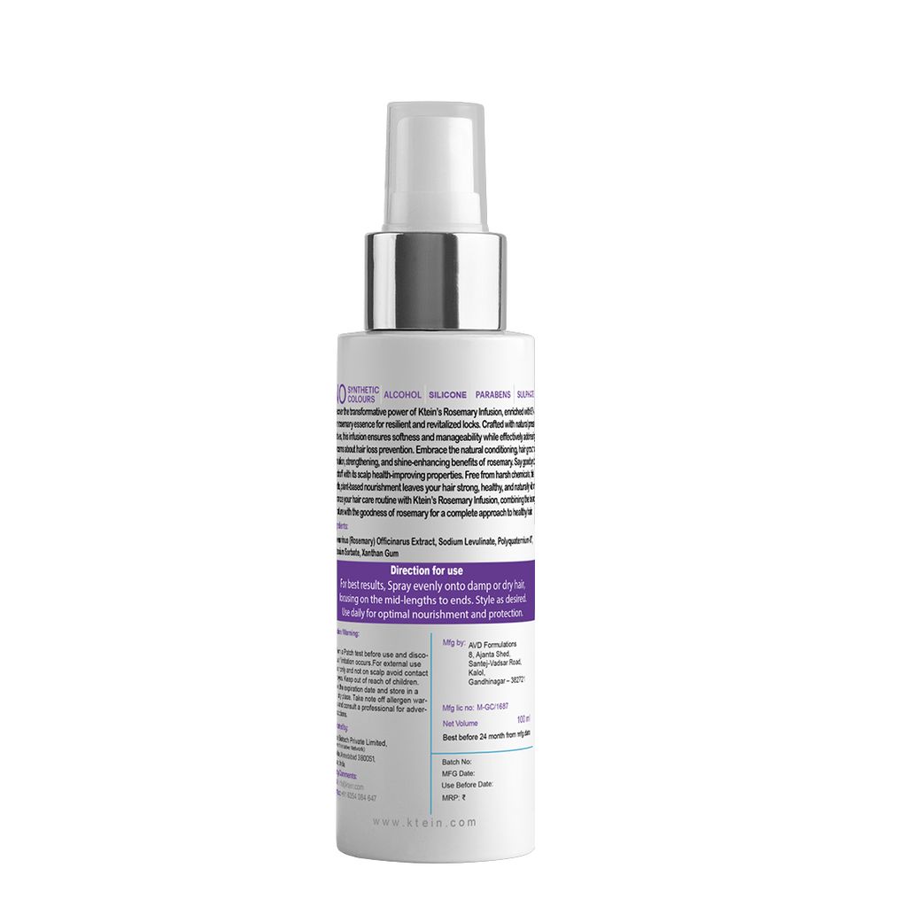 Ktein 100% Plant Based Rosemary Hair Spray (100ml) view 2
