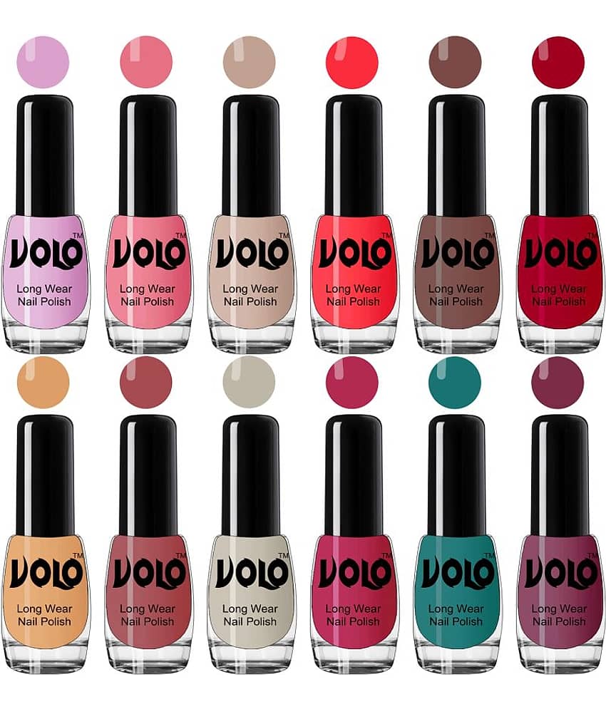 VOLO Best Affordable FullYear Collection Nail Polish Combo 12 Pcs Multi Glossy 60 mL