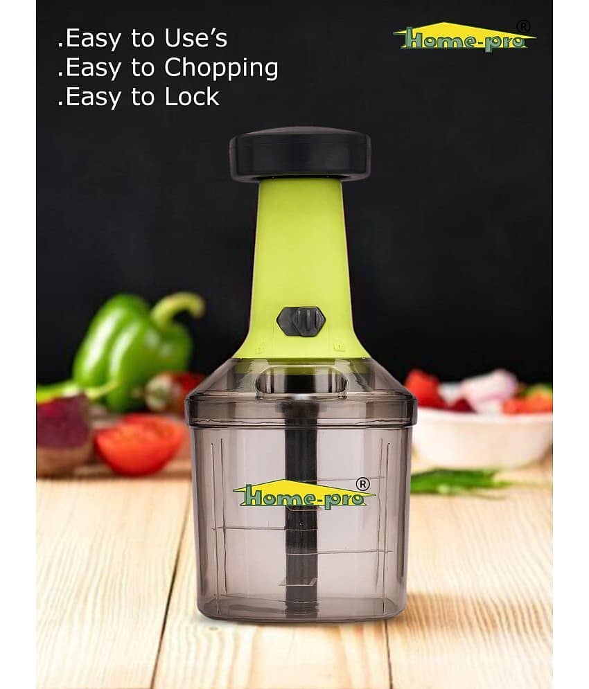 HomePro Kitchen Product 1000ML Manual Push Chopper With Stainless Steel Blade view 2