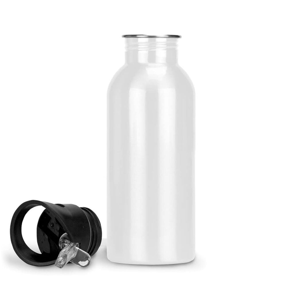 Weshopaholic Stainless Steel Printed Bottle | Wide Mouth Sports Bottle Printed | Leak Proof, Straw Cap | Lightweight Sipper Bottle for Kids – 600 ml (Zoo Animal) view 2