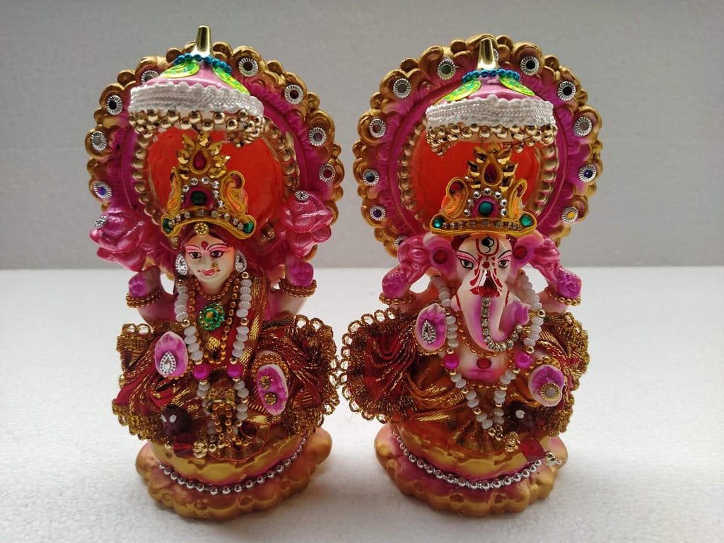 KSI Mitti ke Laxmi Ganesh Idol (Statue) for Diwali/Laxmi Puja view 2