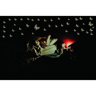 40 Nos. Of Night Glowing Radium Magic Butterflies For Rooms view 2