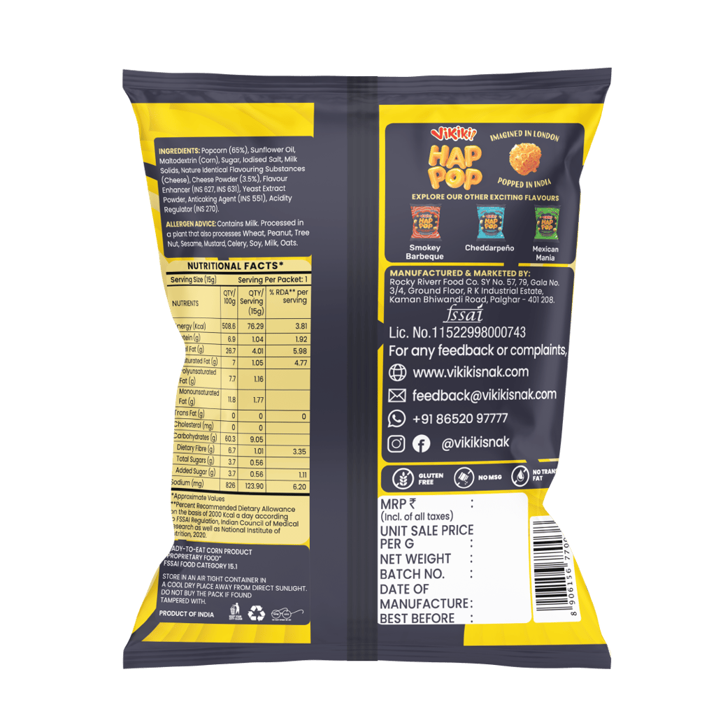 Happop Delicious and Crunchy Easy Cheesy Popcorn (pack of 5) view 2