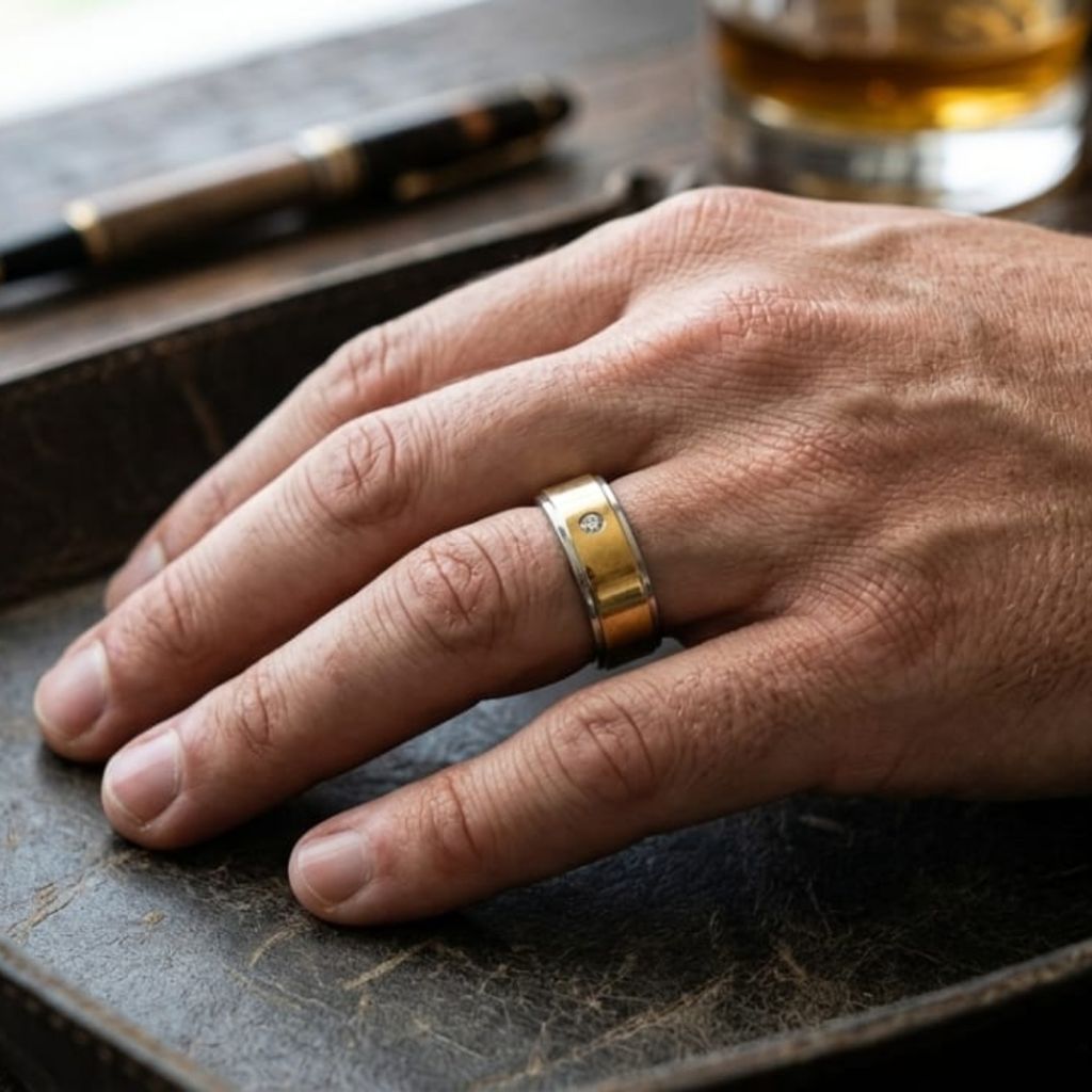 Daily Horizon Band - Men Surgical Steel Band Ring view 2
