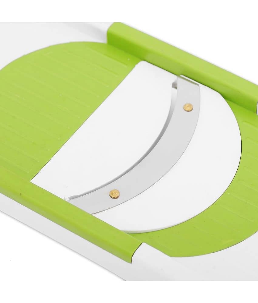 HomePro - Multipurpose 6 in 1 Stainless Steel blades Grater and Slicer | Vegetable Cutter | Salad Cutter | Fruits Cutter | Cheese Grater | French Fries Cutter | (Green) view 2