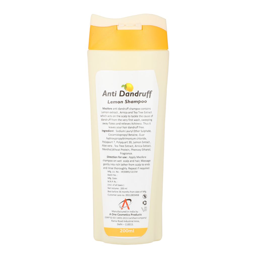 Mxofere Anti-Dandruff Lemon Shampoo - 200ml view 2