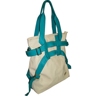 Fashion Beige Blue Ladies Handbag view 2